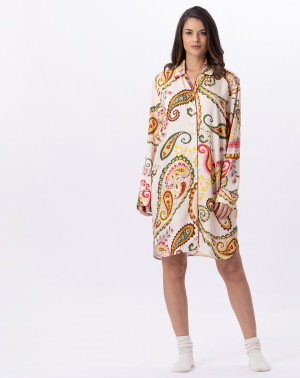 Le Chat - Chemise de nuit boutonnée Allegra multicolore 36