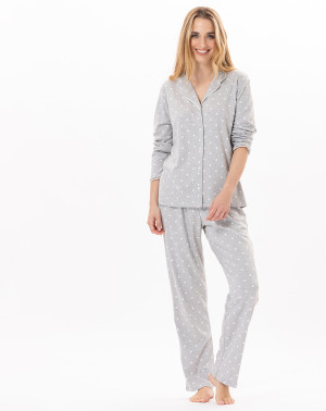 Le Chat - Pyjama Chamade gris chiné 48