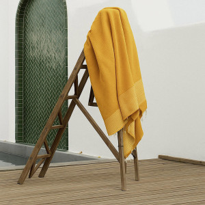 Febronie - 2 Foutas en Coton Ericeira jaune safran - 100x200 cm OS
