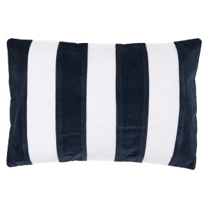 Haomy - Housse de coussin en Velours & Lin Perth encre - 40x60 cm 40x60 cm