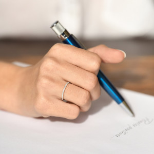 Caratelli - Bague Alliance Délice Diamants 0.16 ct or blanc 50