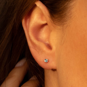Instant d'Or - Boucles d'oreilles Oceane Topaze bleues 0.45 ct or jaune OS