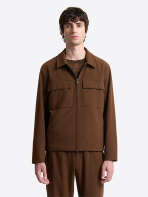 Devred - Veste casual à col chemise en viscose marron café XL
