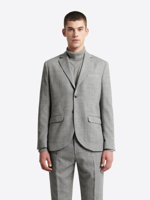 Devred - Veste de costume regular en laine gris souris 52