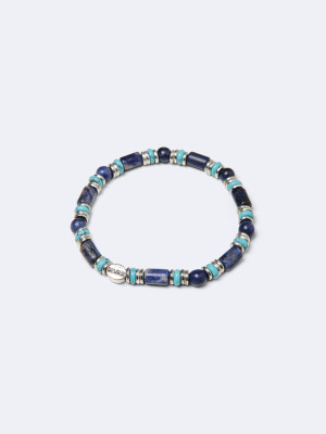 Devred - Bracelet bicolore en perle et bois turquoise OS
