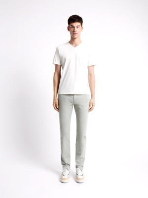 Devred - Slack en coton stretch vert doux 46