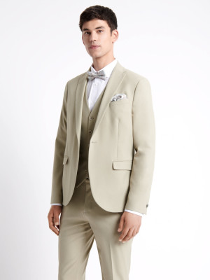 Devred - Veste de costume extraslim bistretch beige doux 54