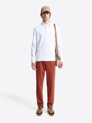 Devred - Slack en Coton & Lin orange brulé 36