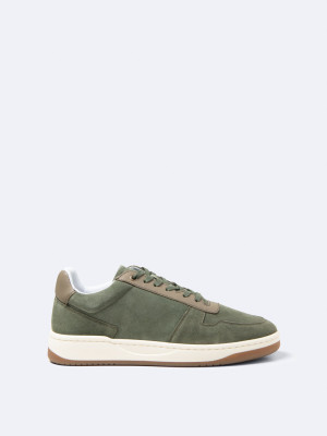 Devred - Baskets en cuir kaki 45