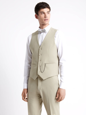 Devred - Gilet de costume bistretch beige doux XL