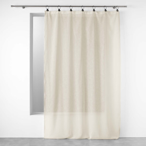 Douceur d'intérieur - Panneau à anneaux voile tissé Linka naturel - 140x240 cm OS
