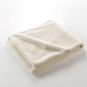Douceur d'intérieur - Plaid bouclette unie Wooly naturel - 180x220 CM 180x220 cm