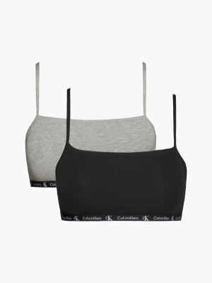 Calvin Klein - Lot de 2 brassières   noir/gris chiné XS