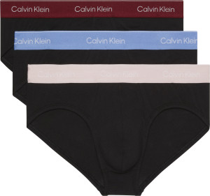 Calvin Klein - Lot de 3 slips élastique tricolore noirs XXL