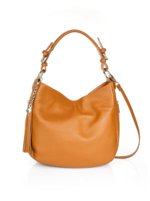 Lisa Minardi - Sac porté épaule en Cuir Rea Cognac - 36x10x26 cm OS