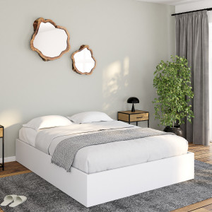 Idomya Factory - Lit coffre Malta blanc - 140x190 cm 140x190 cm