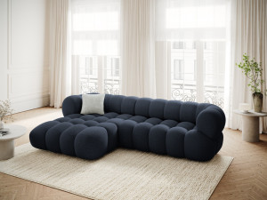 CXL by Christian Lacroix - Canapé d'angle droit modulaire Maurice bleu marine - 270x165x70 cm OS