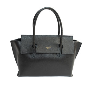 Abaco Studio - Sac à main en Cuir Irena Noir - 40x25x9 cm OS