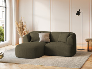 Maison Héritage - Canapé D'Angle Droit Modulaire Talia 3 Places Vert - 180x156x70 cm OS