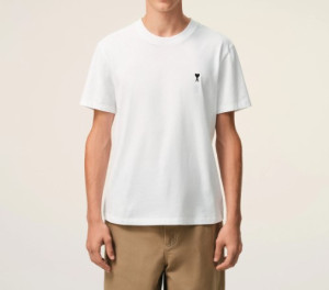 Ami Paris - T-Shirt Ami De Coeur Blanc/Noir XXL