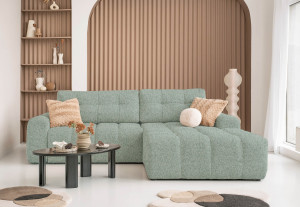 Miuform - Canapé d'angle Convertible S droit Lulu Vert- 268x184x94 cm OS