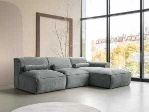 Miuform - Canapé d'angle Fixe XS, droit Flex Felix Olive- 244x154x70 cm OS