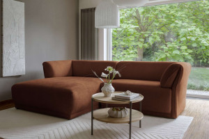 Miuform - Canapé d'angle Fixe S Gauche Gatsby Terracotta- 280x173x87 cm OS