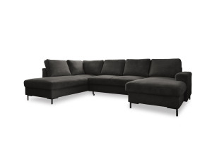 Miuform - Canapé d'angle U Convertible angle gauche Lofty Lilly Gris- 303x197x84 cm OS