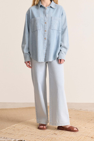 Garance Paris - Chemise en jean Teo bleue L