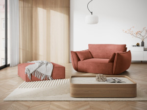 Mazzini Sofas - Fauteuil Vanda 1 place Terracotta - 128x110x85 cm OS