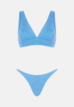 Sorbet Island - Maillot de bain échancré Aqua chewing-gum bleu OS
