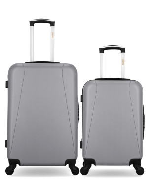 Hero - Lot de 2 Valises weekend et cabine L anzarote grises OS