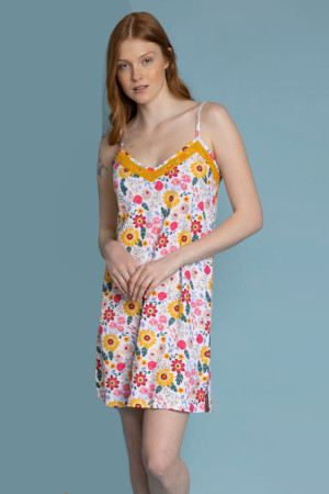 Admas - Nuisette orné de fleurs multicolore XXL