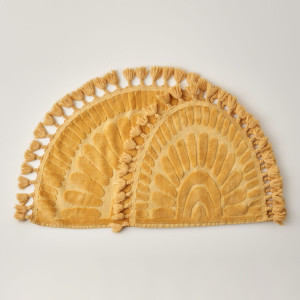 Bella Maison - Lot de 2 tapis Sunshine moutarde OS
