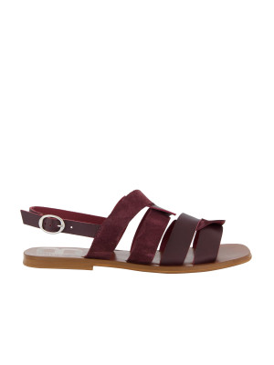 Bensimon - Sandales Sifnos en cuir grenat 40