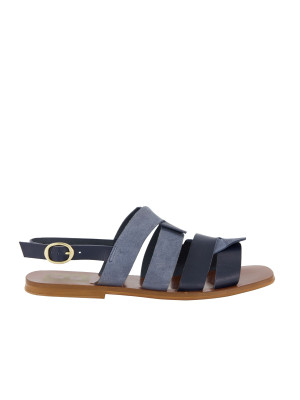 Bensimon - Sandales Sifnos en cuir bleues 41