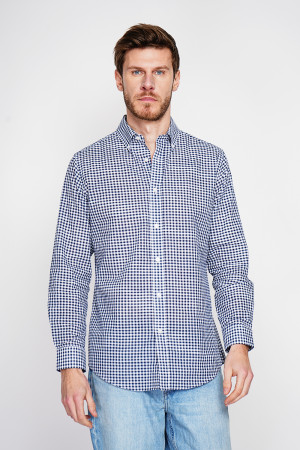 Secret du Lin - Chemise en coton Gérald marine M