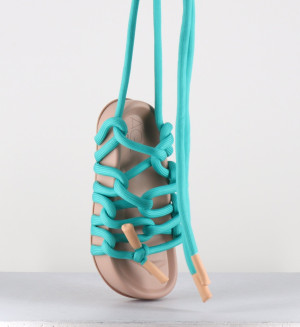 AGL - Sandales en cuir Jane bleues 36