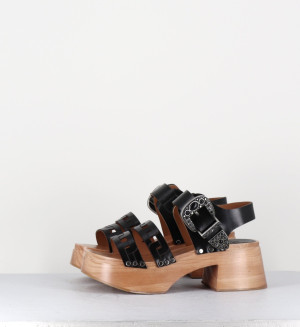 JOGHOST - Sandales en cuir 3610 noires 41
