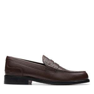 Clarks - Chaussures CraftJames Lo Cuir marron effet croco 44