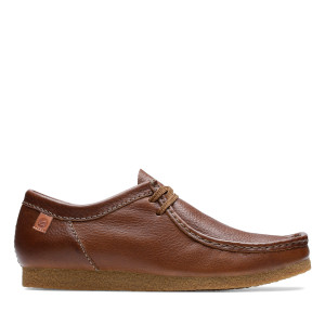 Clarks - Chaussures Shacre II Run en cuir caramel 43