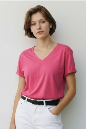 Assuili - T-shirt Luna fushia XL