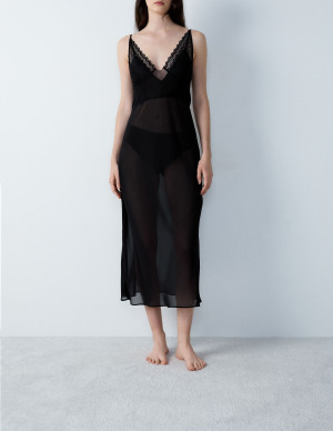 Etam - Nuisette Embleme noire XS