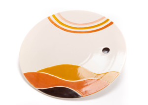 Amadeus - Plat 30 cm Almeria blanc/orange - 1x30 cm OS