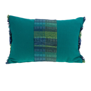 Amadeus - Coussin Lana bicolore bleu - 40x60 cm OS
