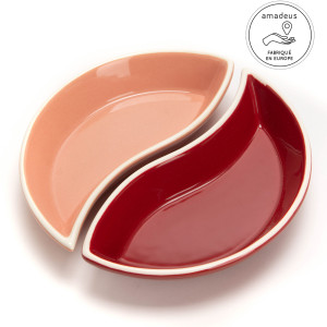 Amadeus - Plat demi-lune 2 pièces Peps rouge/rose - 3.50x11 cm OS