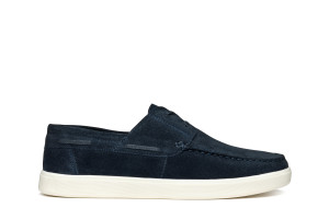 Geox - Mocassins en cuir suédé Avola bleu marine 42