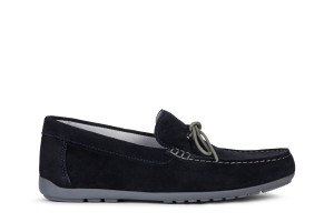 Geox - Mocassins en cuir suédé Tivoli bleu marine 39