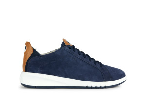 Geox - Sneakers en cuir suédé Aerantis bleu marine / camel 37