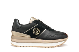 Geox - Sneakers en cuir New Kency noirs 35